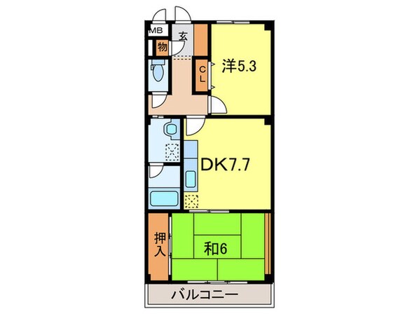 ラフォーレ・ハタⅡの物件間取画像